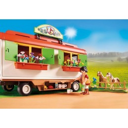 PLAYMOBIL® Country - 70510 - Box de poneys et roulotte