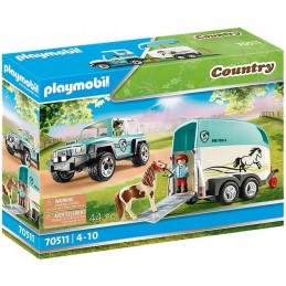 PLAYMOBIL® Country - 70511 - Voiture et van pour poney
