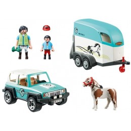 PLAYMOBIL® Country - 70511 - Voiture et van pour poney
