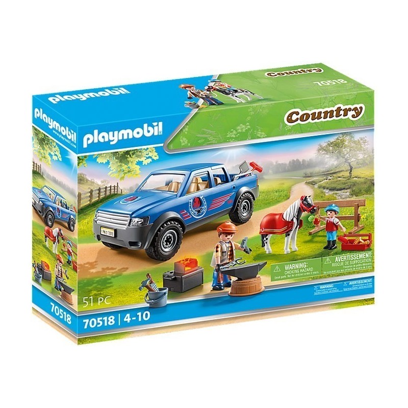 PLAYMOBIL® Country - 70518 - Maréchal-ferrant et véhicule