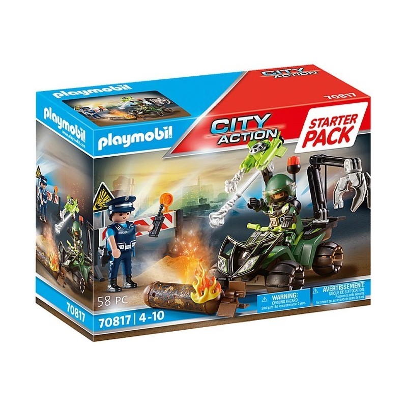 PLAYMOBIL® City Action - 70817 - Starter Pack Policier et démineur