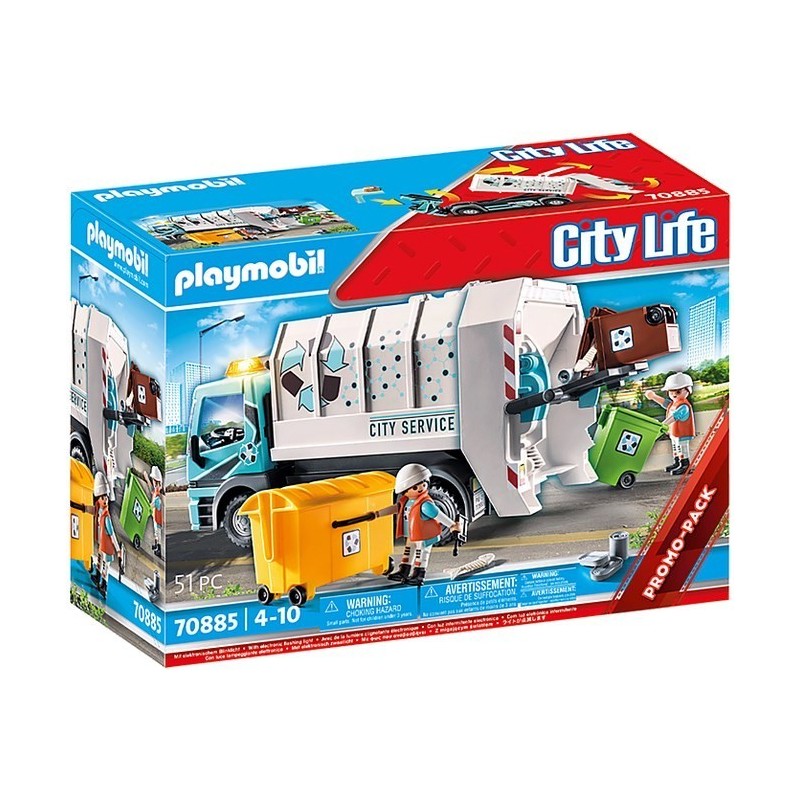 PLAYMOBIL® City Life® - 70885 - Camion poubelle avec effet lumineux