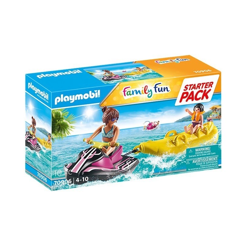 PLAYMOBIL® Family Fun® - 70906 - Starter Pack Scooter des mers et banane flottante