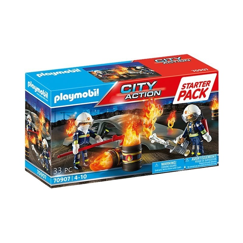 PLAYMOBIL® City Action - 70907 - Starter Pack Pompiers et incendie