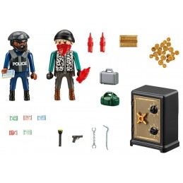 PLAYMOBIL® City Action - 70908 - Starter Pack Policier avec cambrioleur de coffre-fort