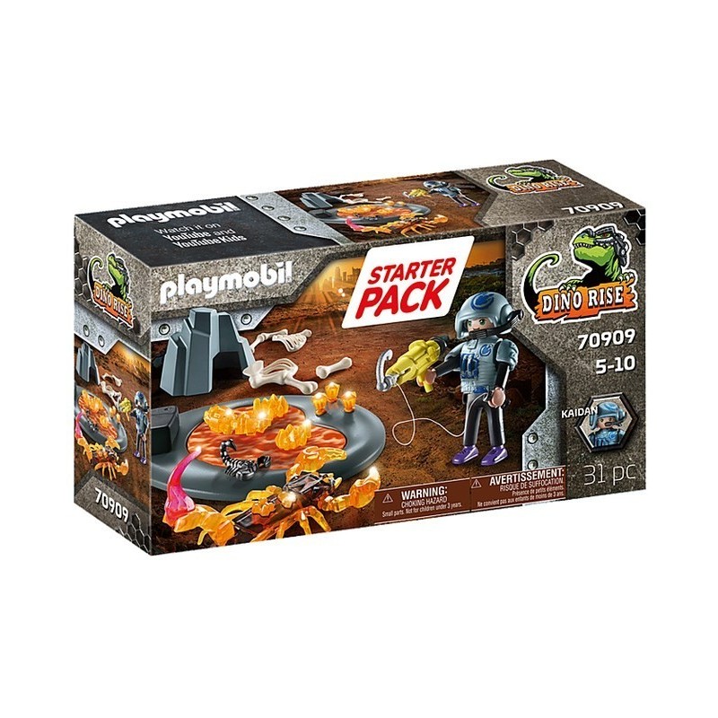 PLAYMOBIL® Dino Rise - 70909 - Starter Pack Agent avec Scorpion de feu
