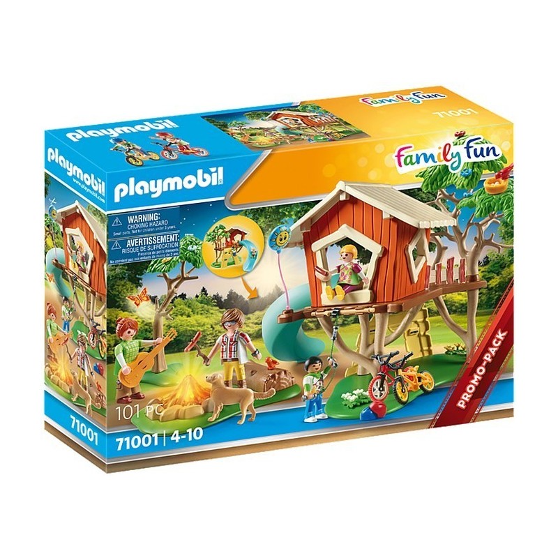 PLAYMOBIL® Family Fun® - 71001 - Cabane dans les arbres et toboggan