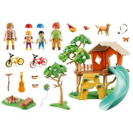 PLAYMOBIL® Family Fun® - 71001 - Cabane dans les arbres et toboggan
