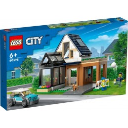 LEGO® City® 60398 - La maison familiale et la voiture électrique