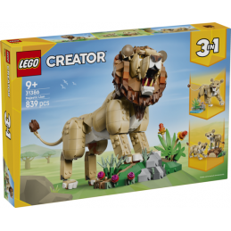 LEGO Creator 3-en-1 31386 Animaux sauvages : le lion